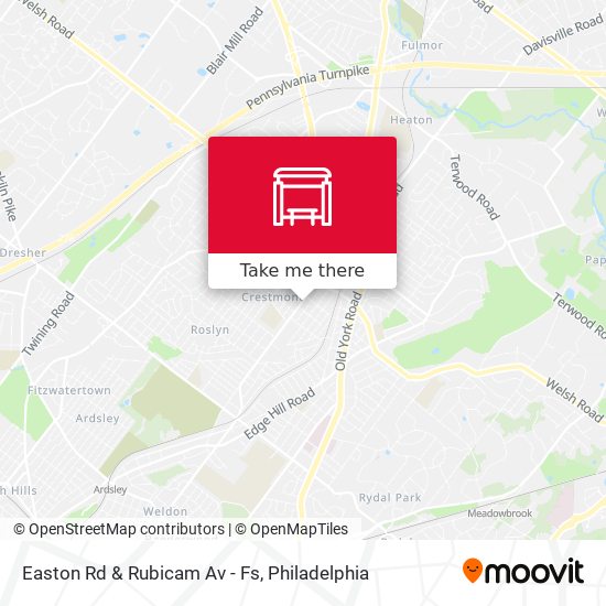 Easton Rd & Rubicam Av - Fs map