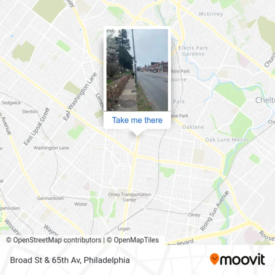 Broad St & 65th Av map