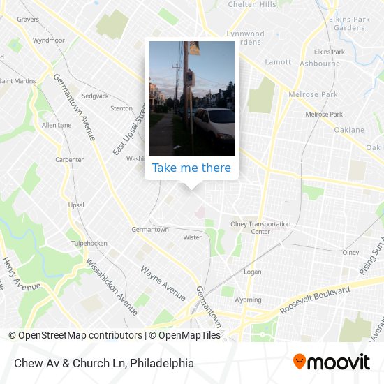 Mapa de Chew Av & Church Ln