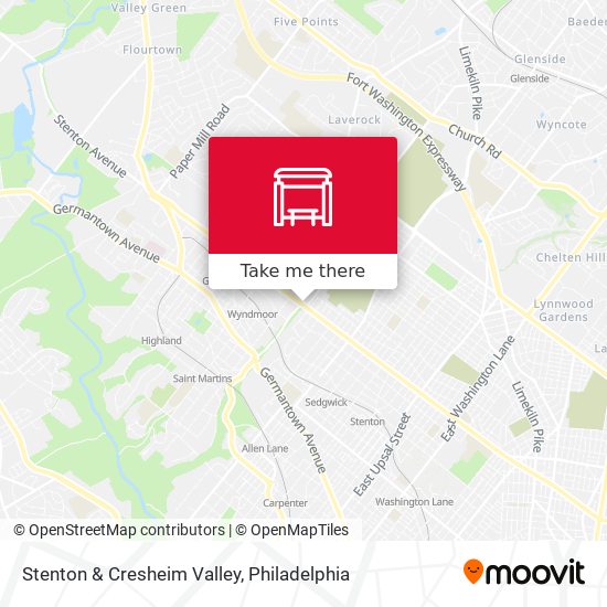 Stenton & Cresheim Valley map