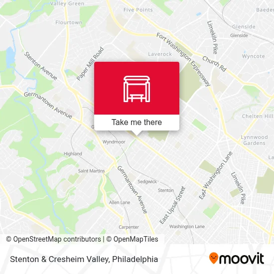 Stenton & Cresheim Valley map