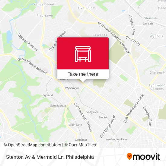 Stenton Av & Mermaid Ln map