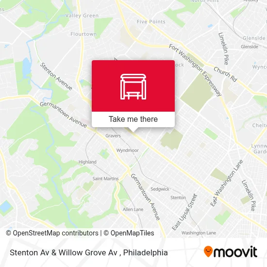 Stenton Av & Willow Grove Av map
