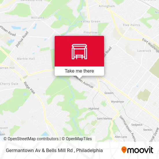 Germantown Av & Bells Mill Rd map
