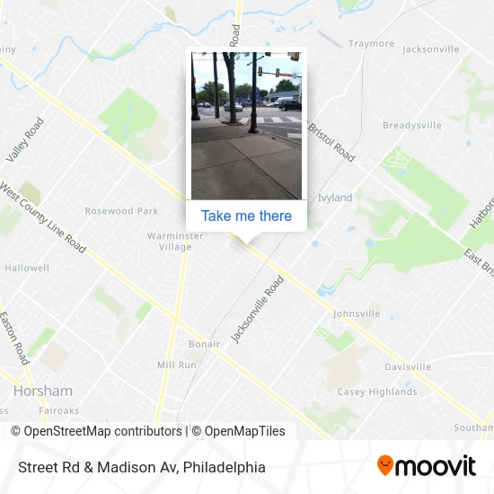 Street Rd & Madison Av map