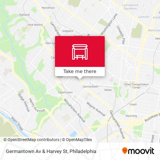 Germantown Av & Harvey St map