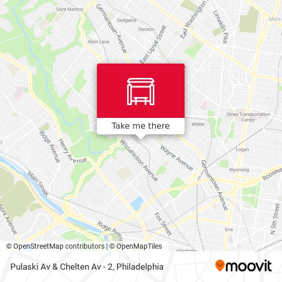 Pulaski Av & Chelten Av - 2 map