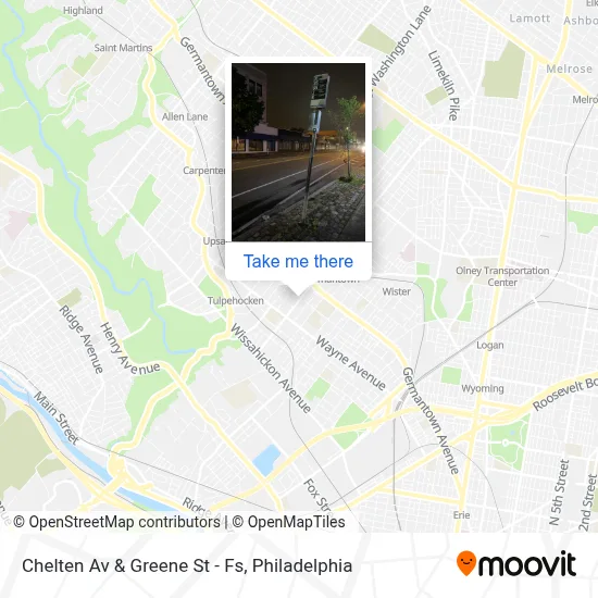 Chelten Av & Greene St - Fs map