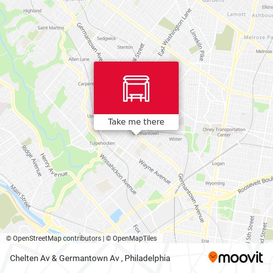 Chelten Av & Germantown Av map