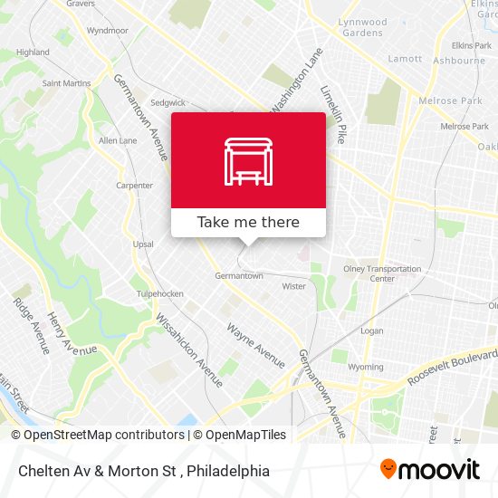 Chelten Av & Morton St map