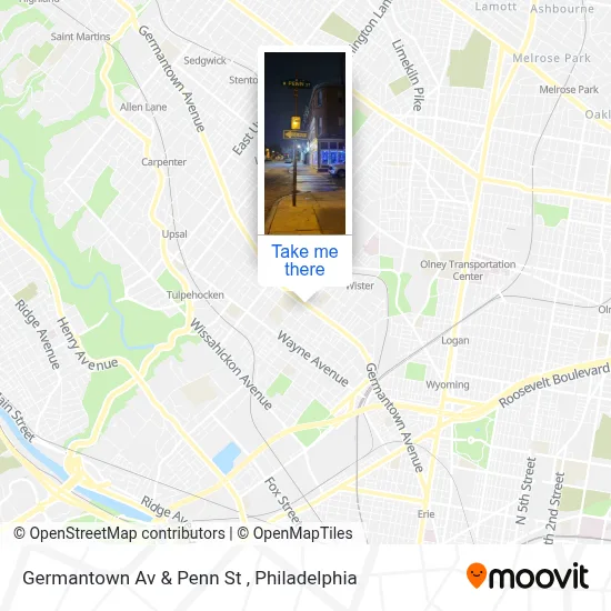 Germantown Av & Penn St map