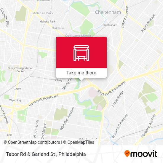 Tabor Rd & Garland St map