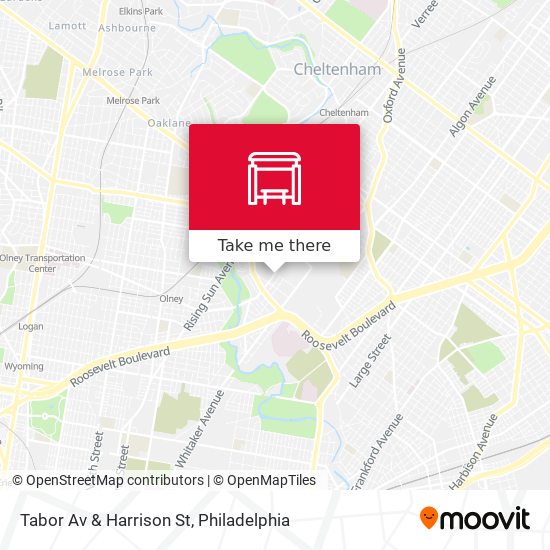 Tabor Av & Harrison St map