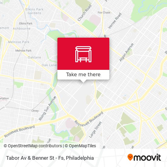 Mapa de Tabor Av & Benner St - Fs
