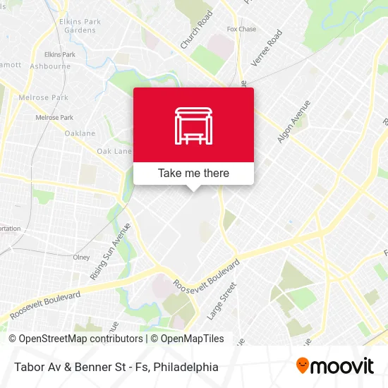 Tabor Av & Benner St - Fs map