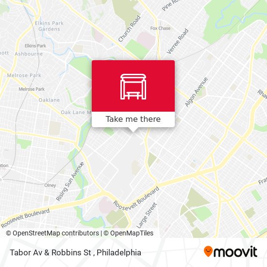 Mapa de Tabor Av & Robbins St