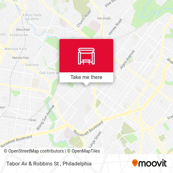 Tabor Av & Robbins St map