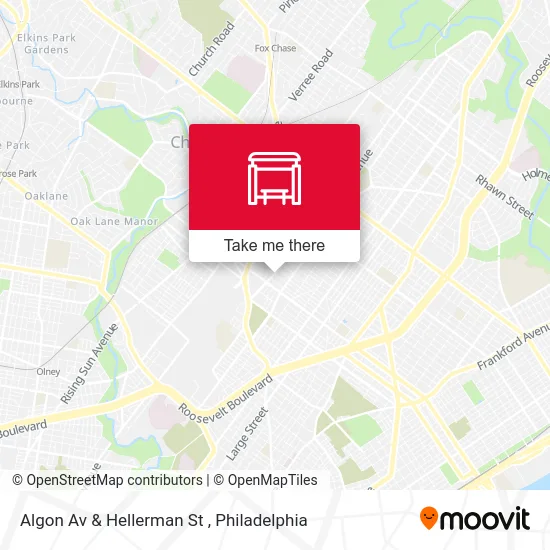 Algon Av & Hellerman St map