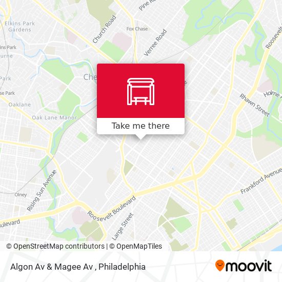 Algon Av & Magee Av map