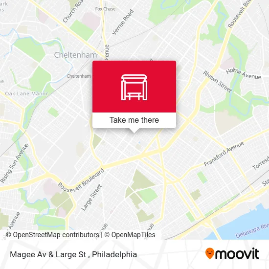 Magee Av & Large St map