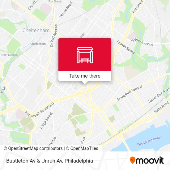 Bustleton Av & Unruh Av map