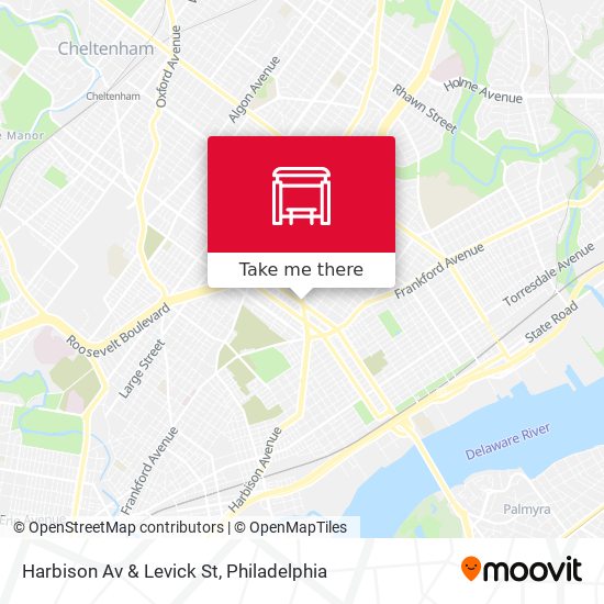 Harbison Av & Levick St map