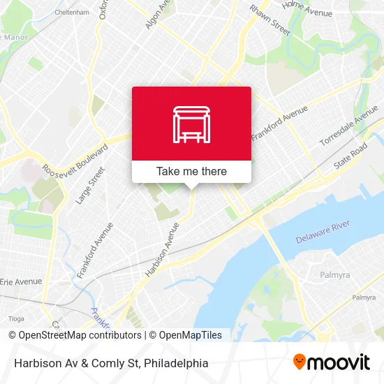 Harbison Av & Comly St map