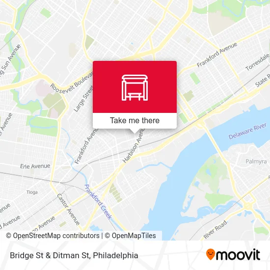 Bridge St & Ditman St map