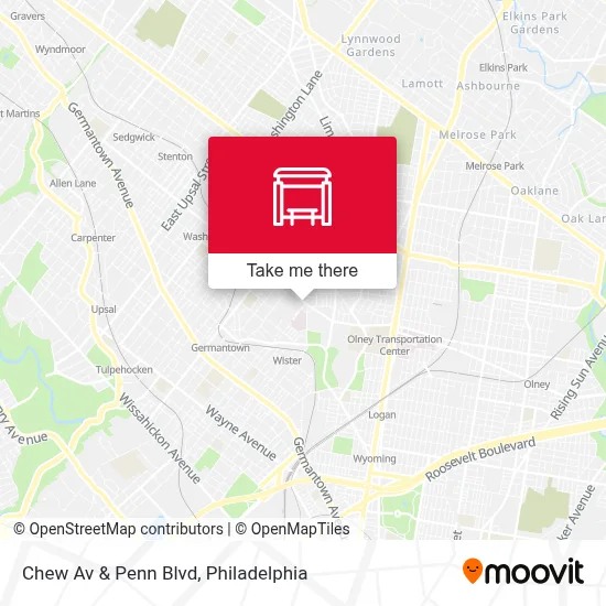 Chew Av & Penn Blvd map