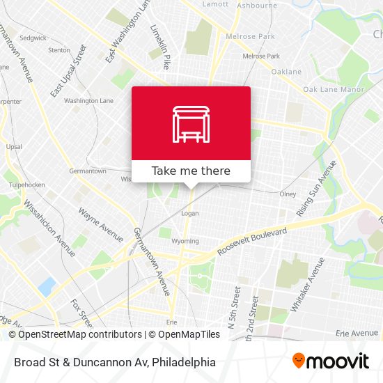 Broad St & Duncannon Av map