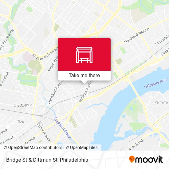 Bridge St & Dittman St map