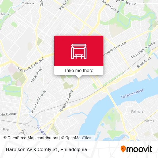 Harbison Av & Comly St map