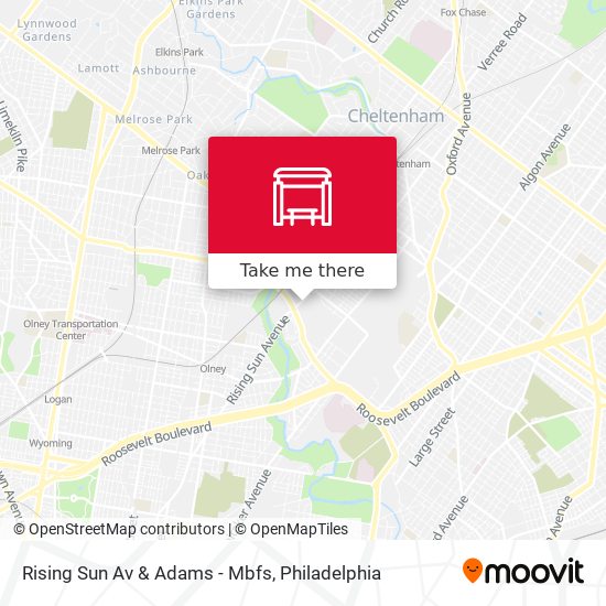 Rising Sun Av & Adams - Mbfs map