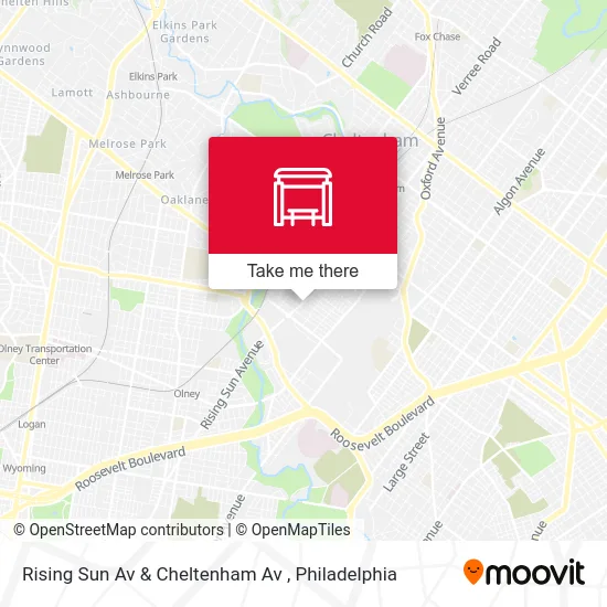 Mapa de Rising Sun Av & Cheltenham Av