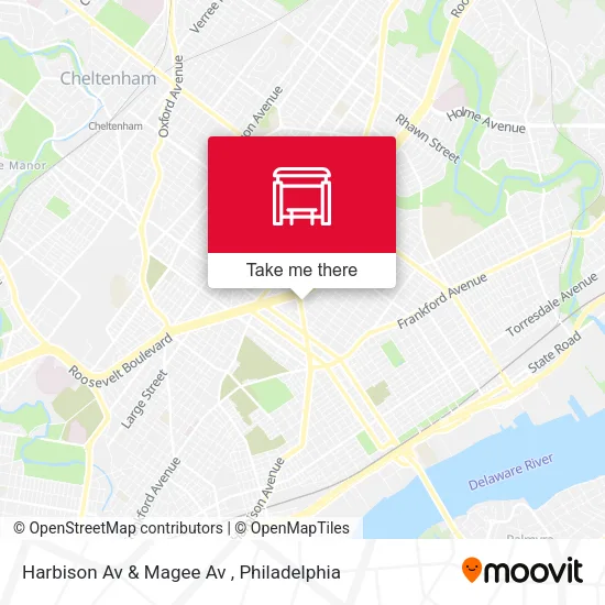 Harbison Av & Magee Av map