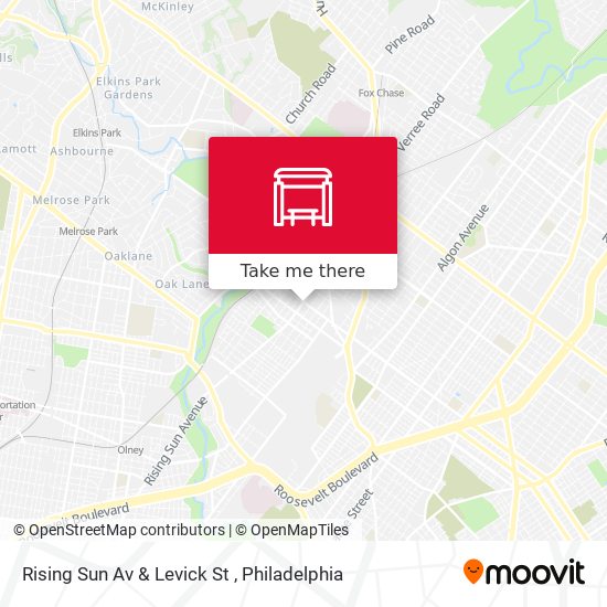 Mapa de Rising Sun Av & Levick St