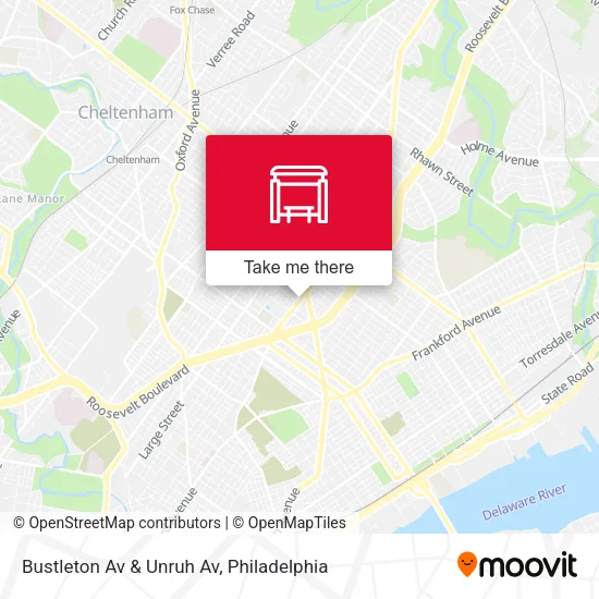 Bustleton Av & Unruh Av map