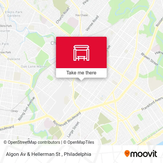 Algon Av & Hellerman St map