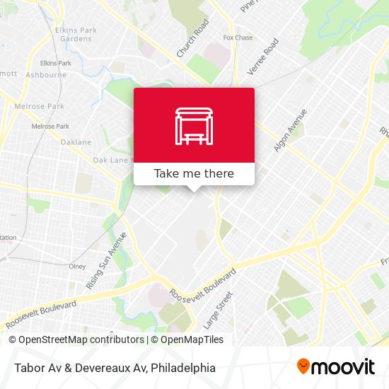 Tabor Av & Devereaux Av map
