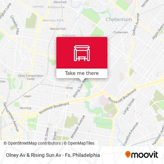 Olney Av & Rising Sun Av - Fs map