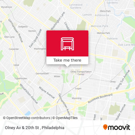 Olney Av & 20th St map