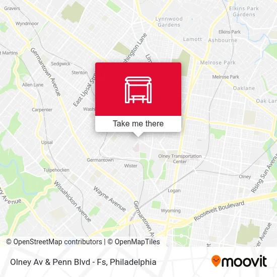Olney Av & Penn Blvd - Fs map
