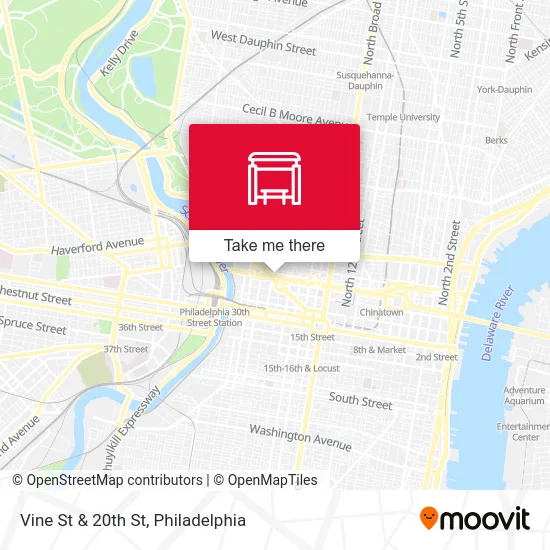 Vine St & 20th St map