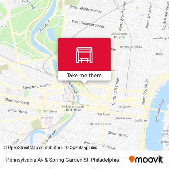 Mapa de Pennsylvania Av & Spring Garden St