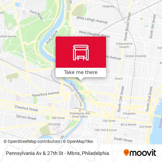 Pennsylvania Av & 27th St - Mbns map