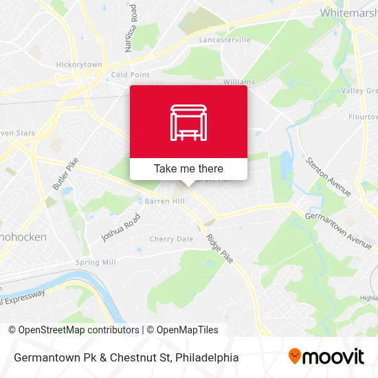Germantown Pk & Chestnut St map