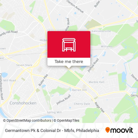 Germantown Pk & Colonial Dr - Mbfs map