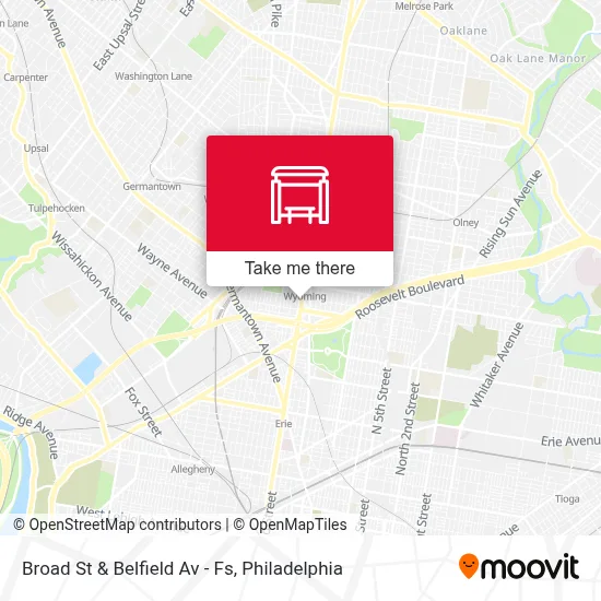 Broad St & Belfield Av - Fs map