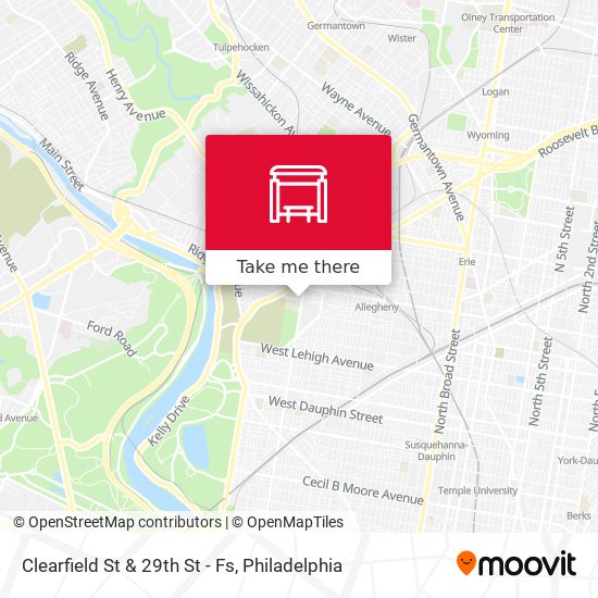Clearfield St & 29th St - Fs map