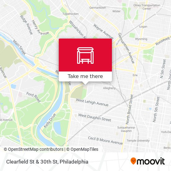 Mapa de Clearfield St & 30th St